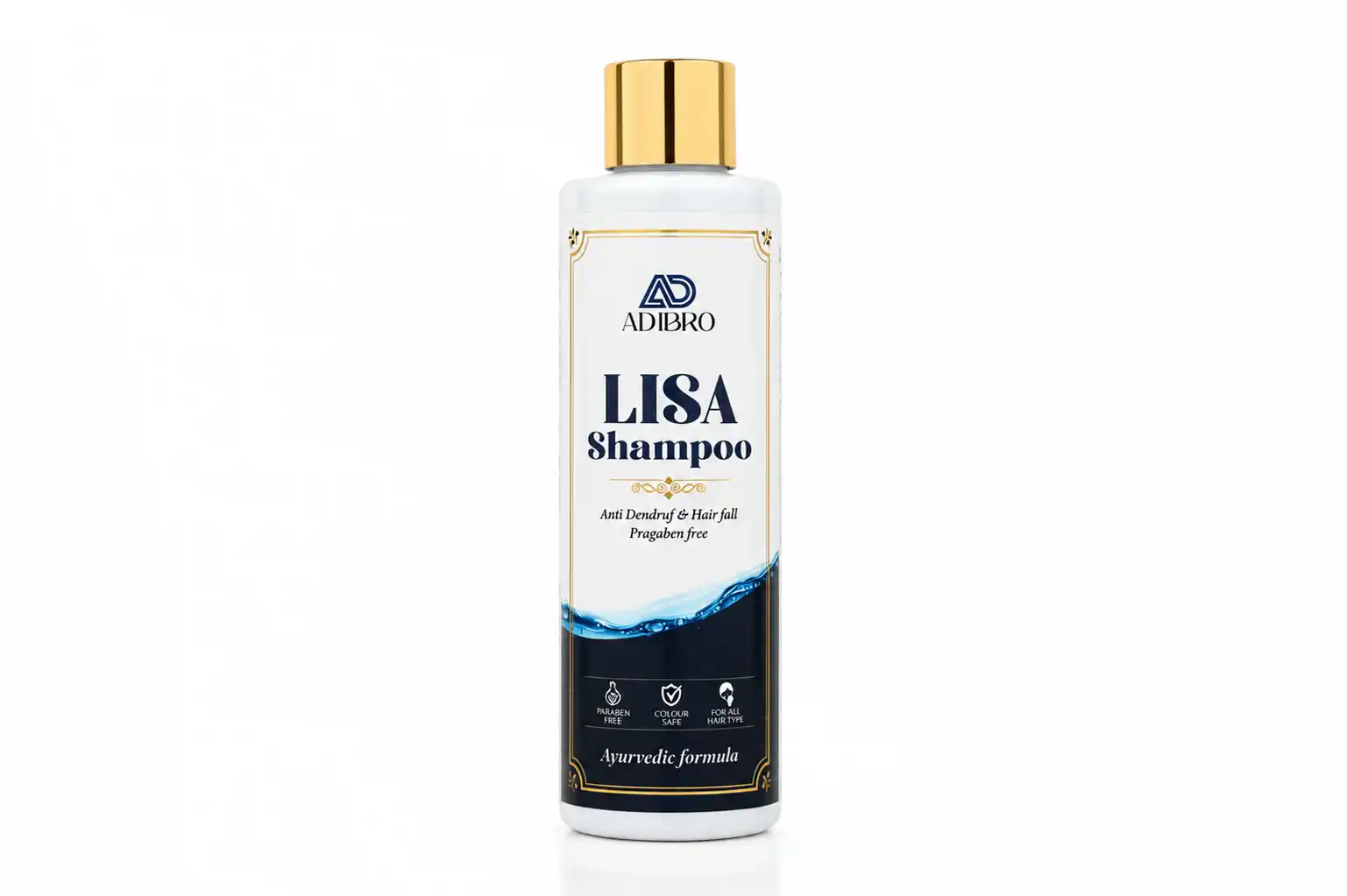 ADIBRO LISA Shampoo for Hair Fall & Dandruff Control | Ayurvedic Herbal Shampoo for Men & Women