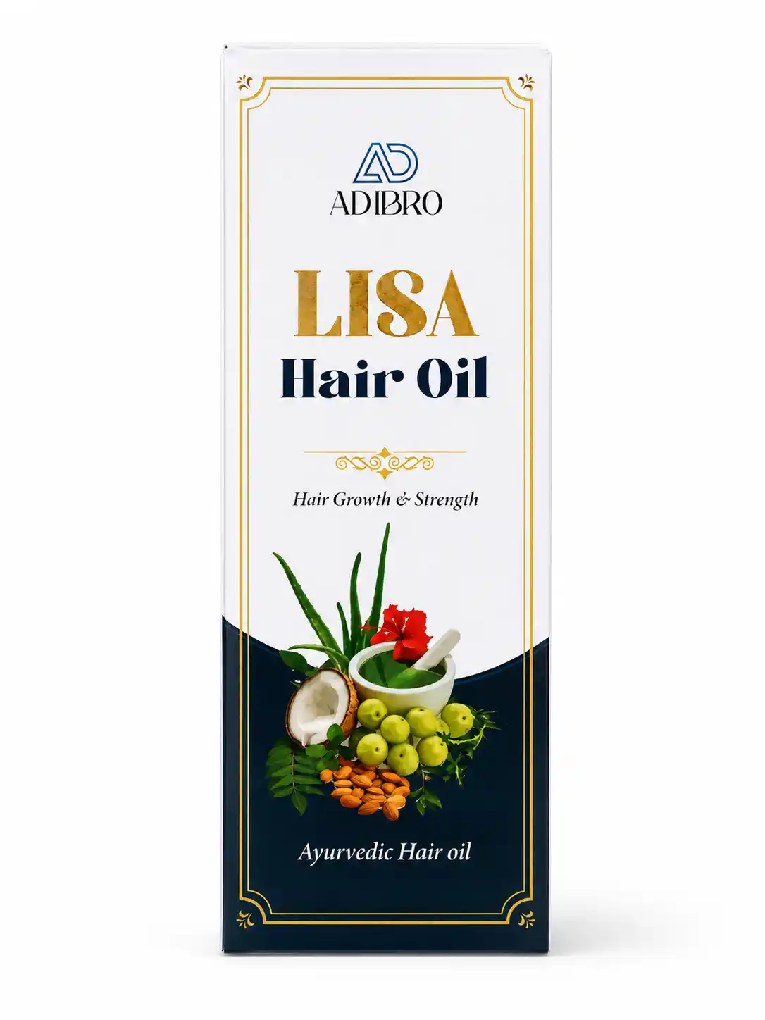 ADIBRO LISA Hair Oil for Hair Growth & Strength | Ayurvedic Herbal Hair Oil for Hair Fall Control & Scalp Care thumbnail 7